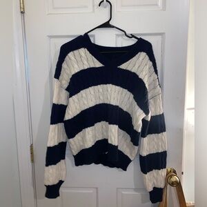 Oversized striped sweater